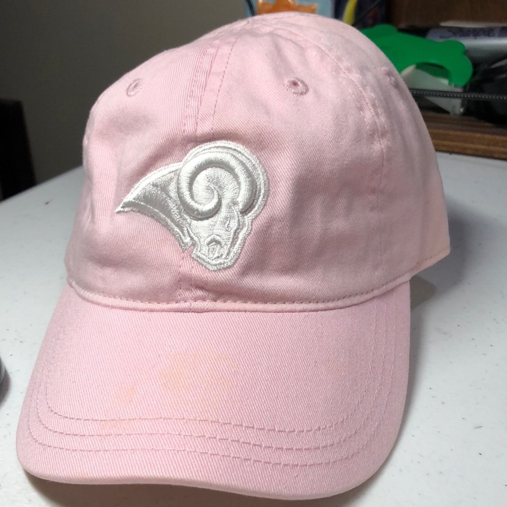 Los Angeles Rams NFL Baby Infant Pink Adjustable Hat